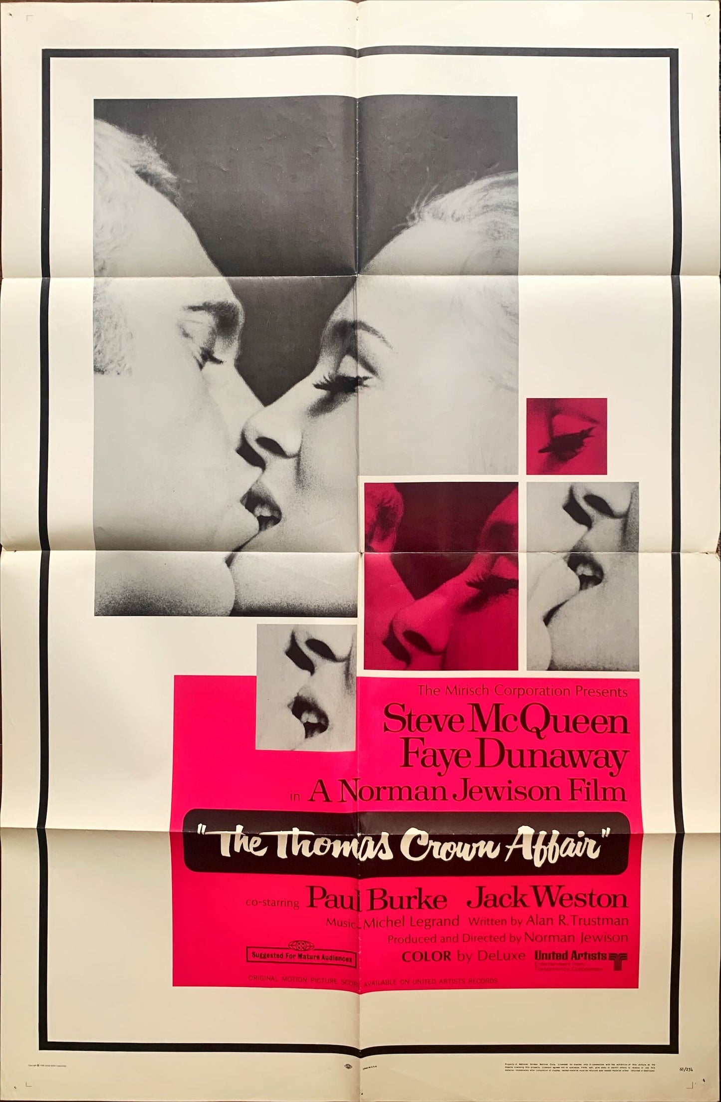 Thomas Crown Affair (1968) One Sheet Movie Poster