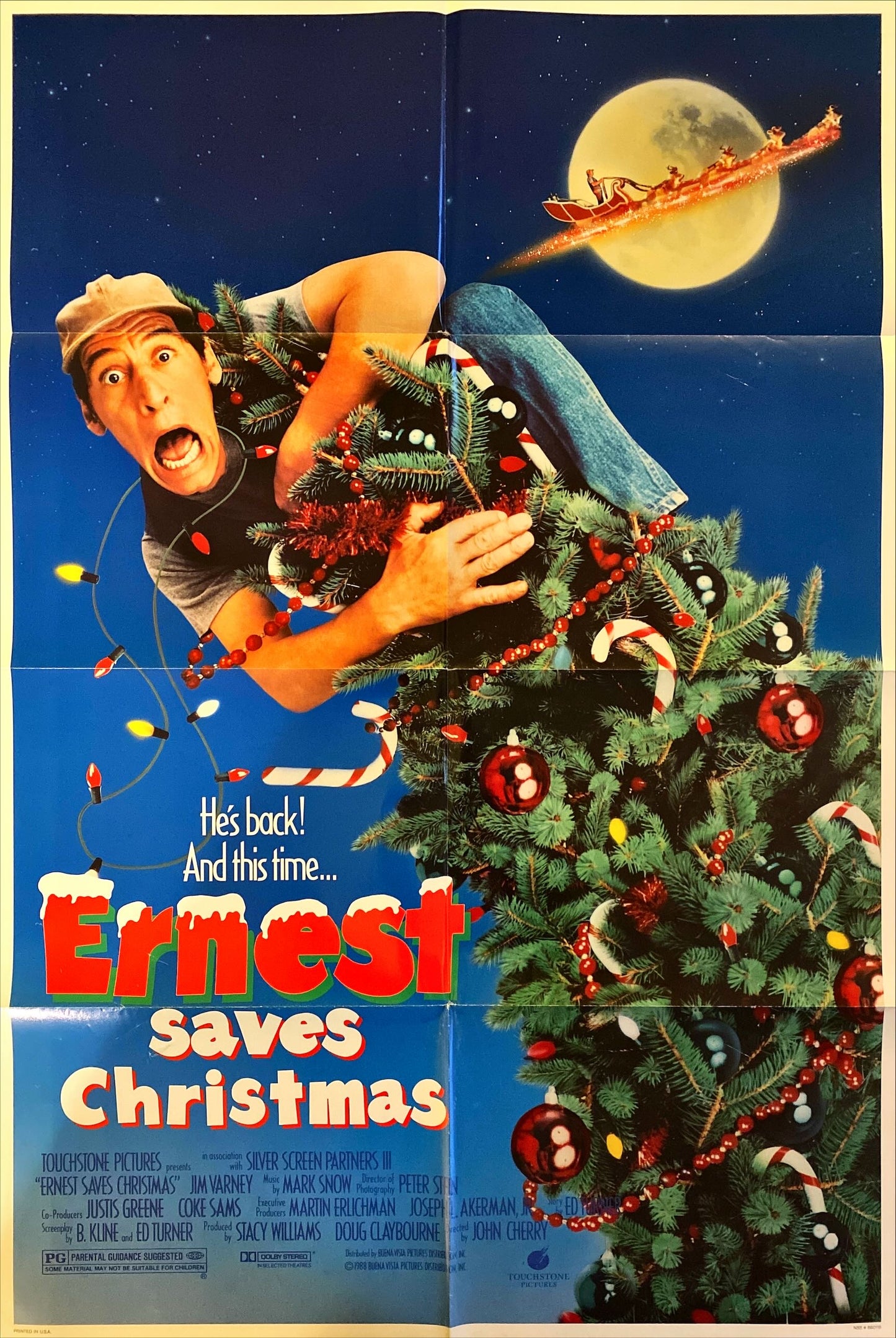 Ernest Saves Christmas 1sh 1988 Jim Varney