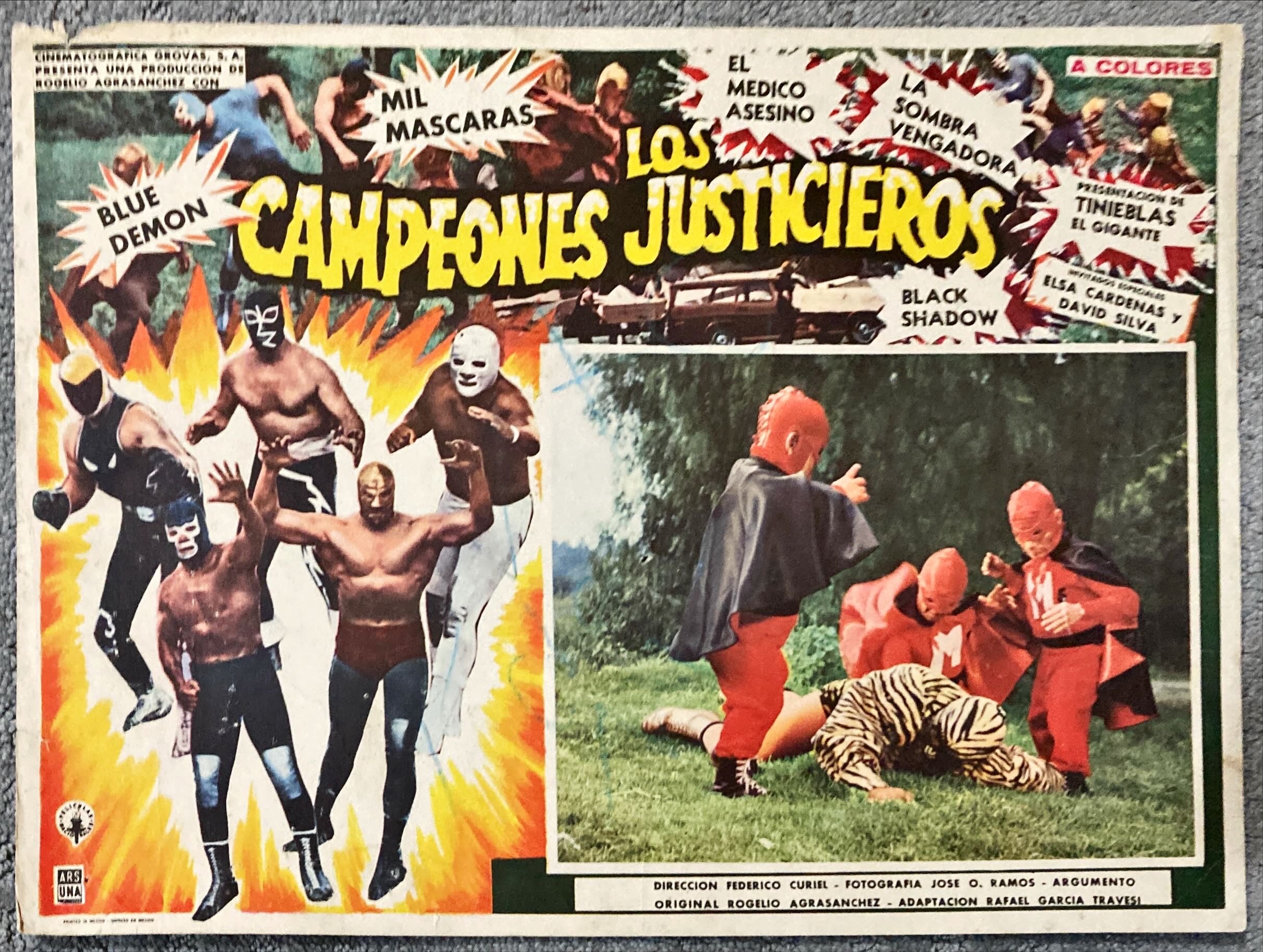 #2087 CAMPEONES JUSTICIEROS Mexican Lobby Card