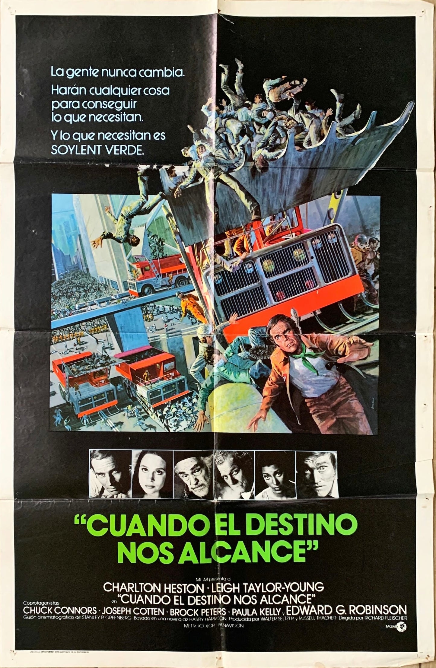 Soylent Green (1973) One Sheet Movie Poster - SPAN, Charlton Heston