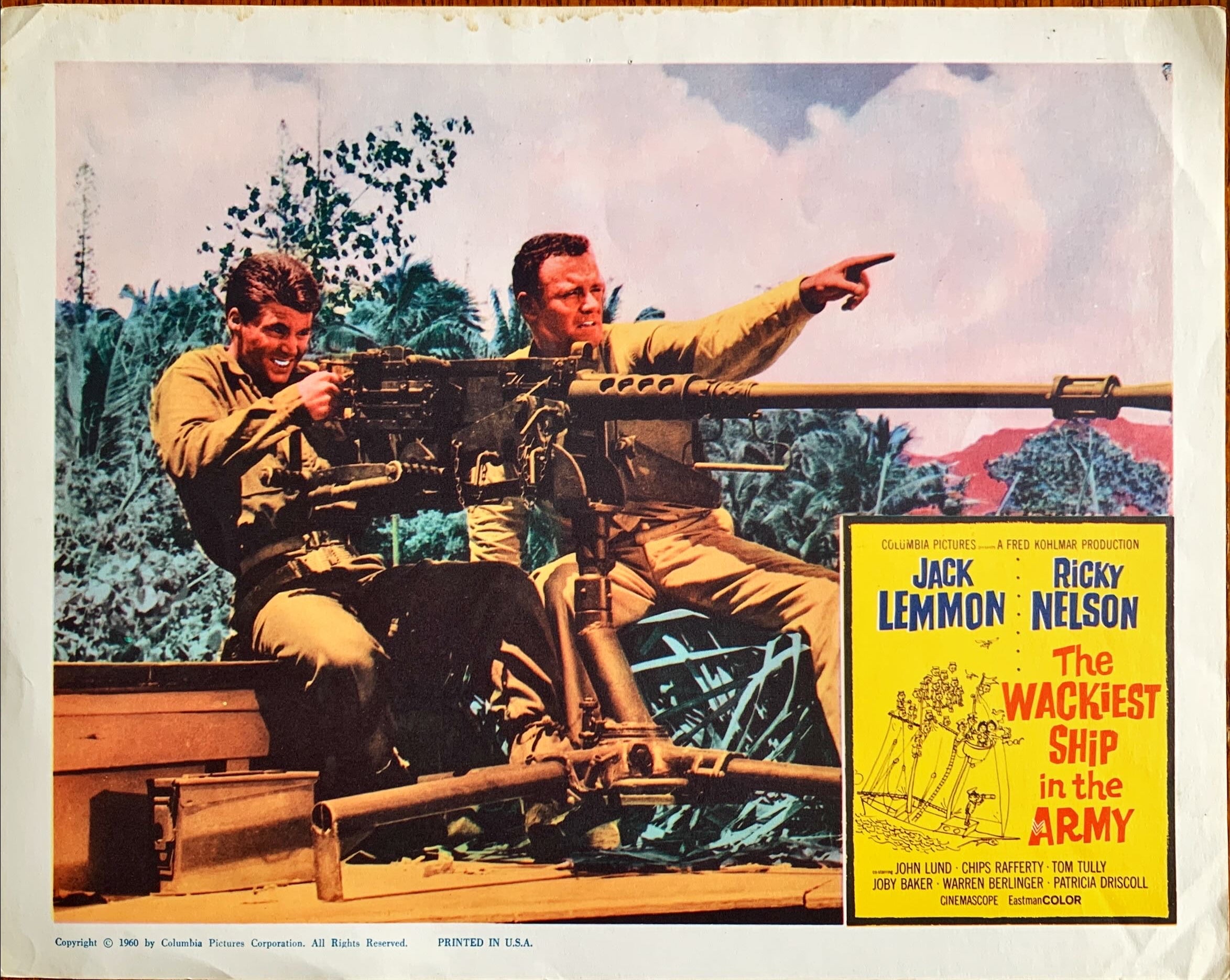 #620 WACKIEST SHIP IN THE ARMY Lobby Card 1960 Jack Lemmon