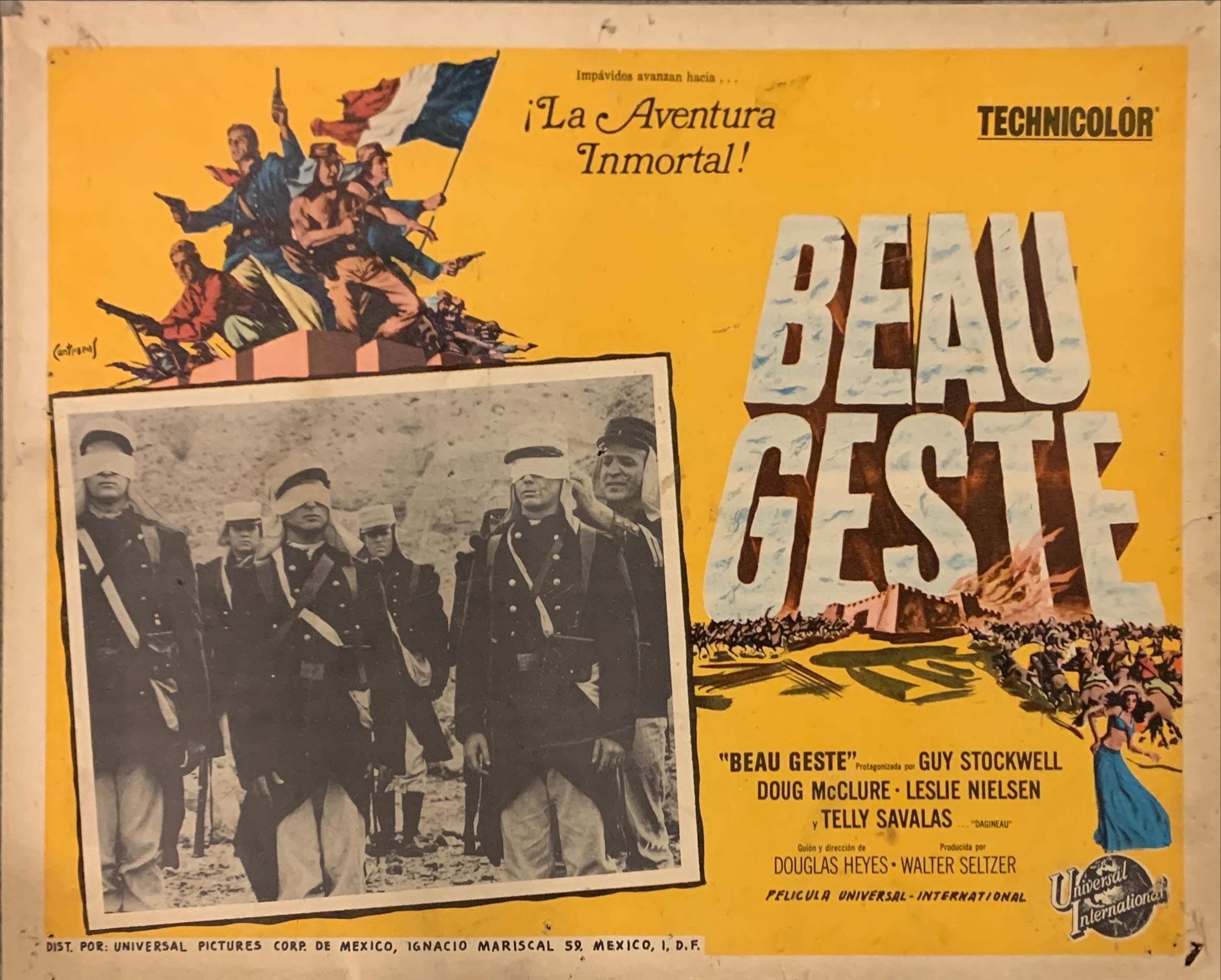 Beau Geste, Mexican Lobby Card, LCs '66 Douglas Heyes, Guy Stockwell