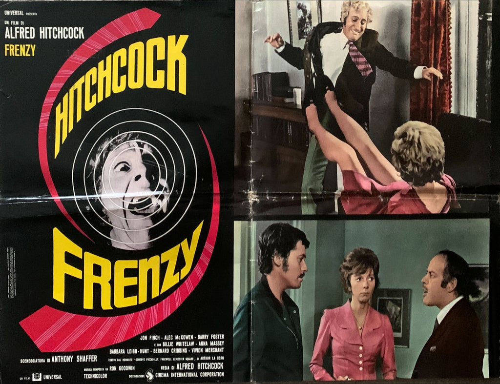 Frenzy 9 Italian 18x26 pbustas 1972 Shaffer, Alfred Hitchcock's shocking masterpiece