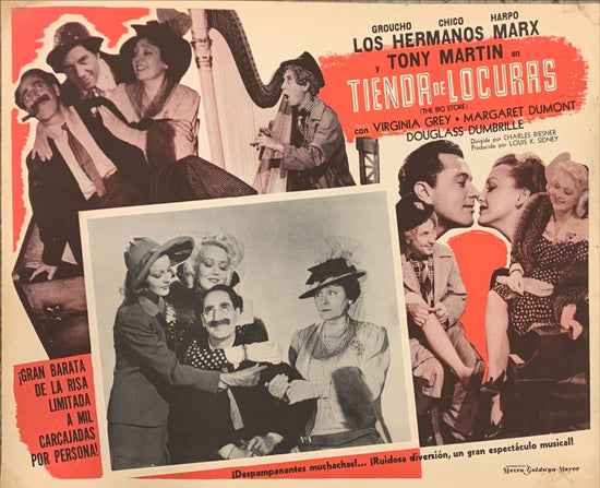 The Big Store, Mexican Lobby Card.R1962 great art of the Marx Brothers