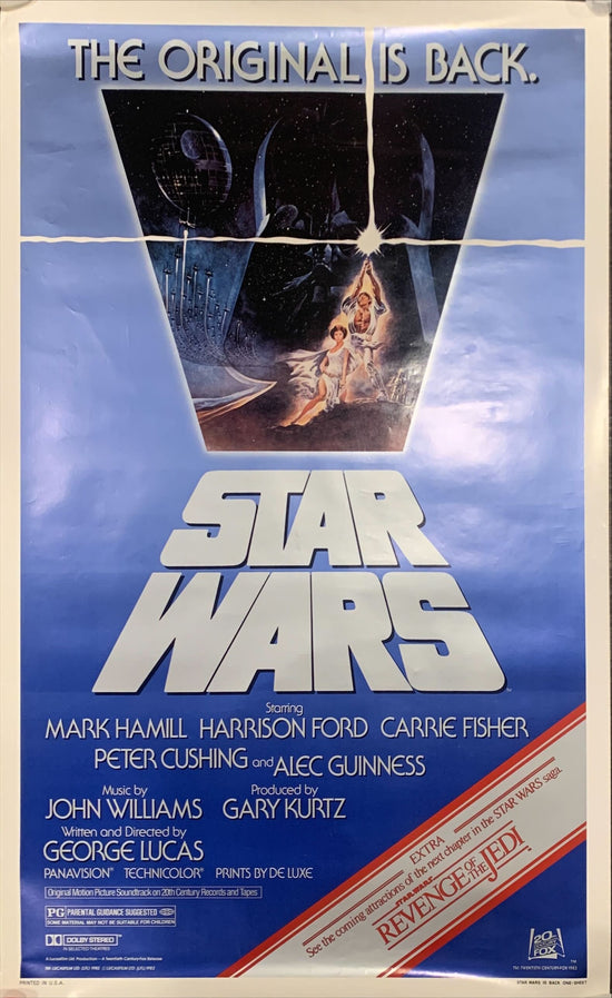 Star Wars studio style 1sh R1982 A New Hope, Lucas classic sci-fi epic, art by Jung