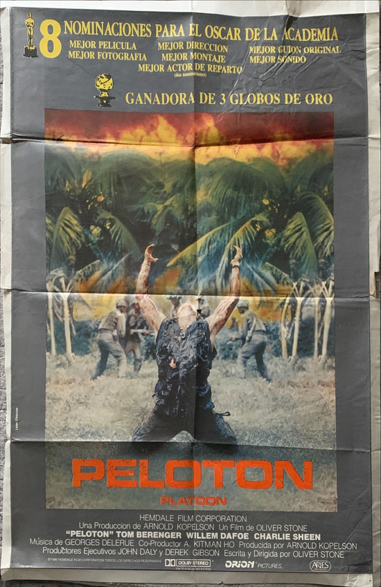 Platoon Argentinean movie poster &