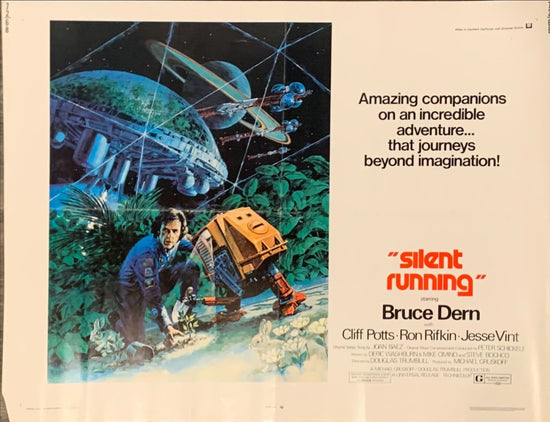 Silent Running 1/2sh 1972 Douglas Trumbull, cool art of Bruce Dern & his robot by Akimoto