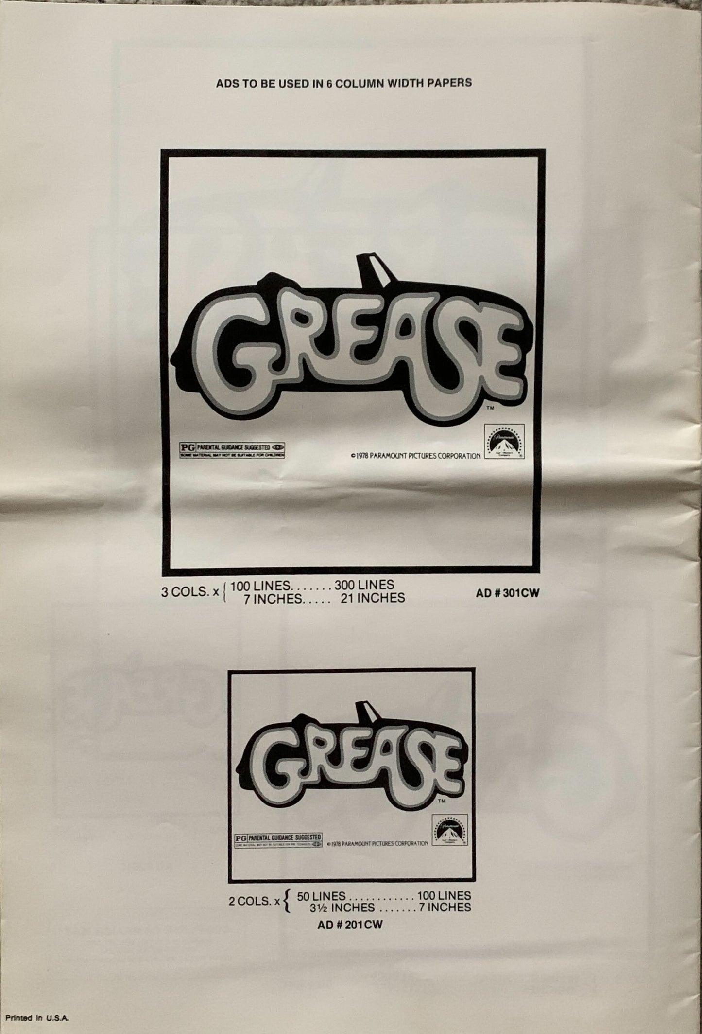 Grease pressbook '78 John Travolta & Olivia Newton-John