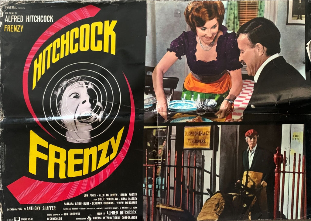Frenzy 9 Italian 18x26 pbustas 1972 Shaffer, Alfred Hitchcock's shocking masterpiece