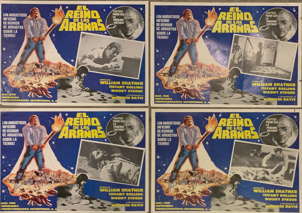 KINGDOM OF THE SPIDERS 8 MEXICAN LOBBY CARDS, '77 WILLIAM SHATNER