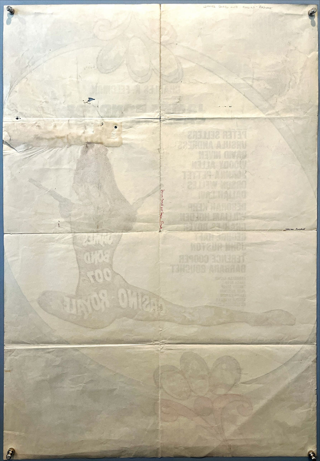 JAMES BOND CASINO ROYALE French Grande movie poster 47X63 PETER SELLERS 1967 VG