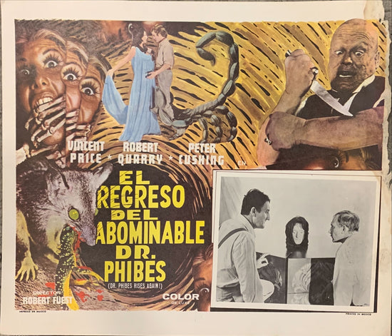 Dr. Phibes Rises Again,Mexican LC R70s Vincent Price, cool different border montage