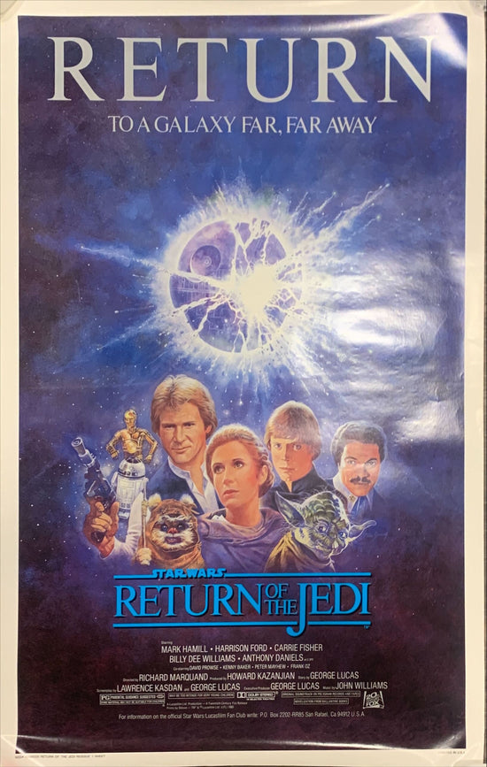 Return of the Jedi studio style 1sh R1985 George Lucas classic, Mark Hamill, Ford, Jung art