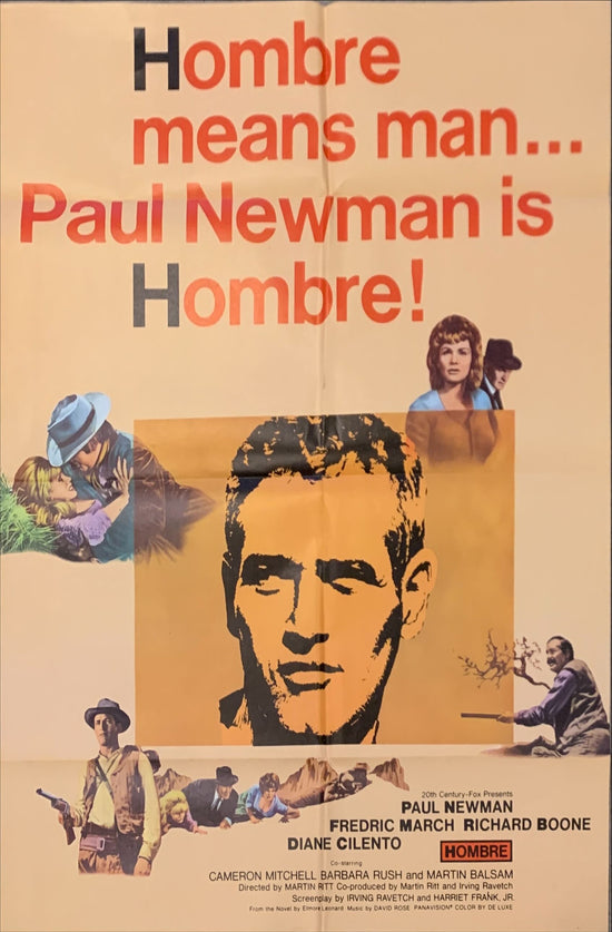 Hombre,1sh 1966 Paul Newman, Martin Ritt, Fredric March, it means man