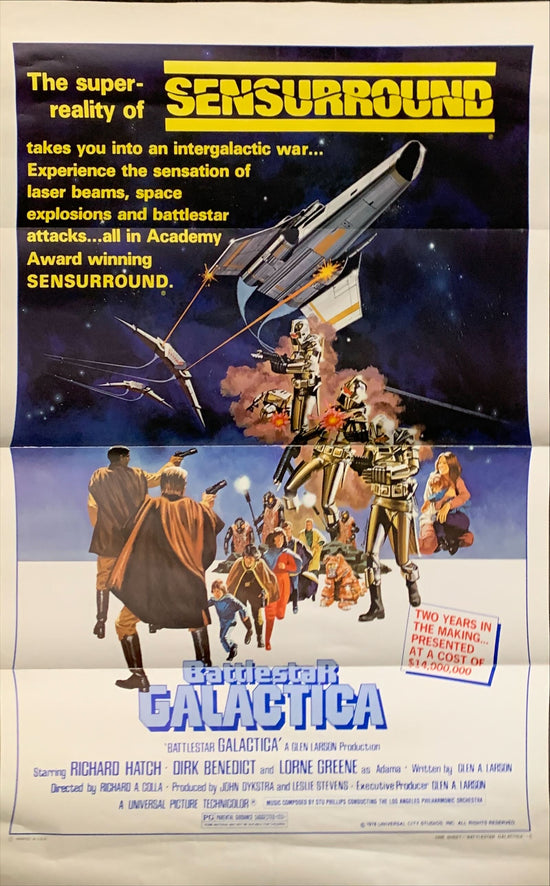 Battlestar Galactica, style C 1sh 1978 great sci-fi art by Robert Tanenbaum