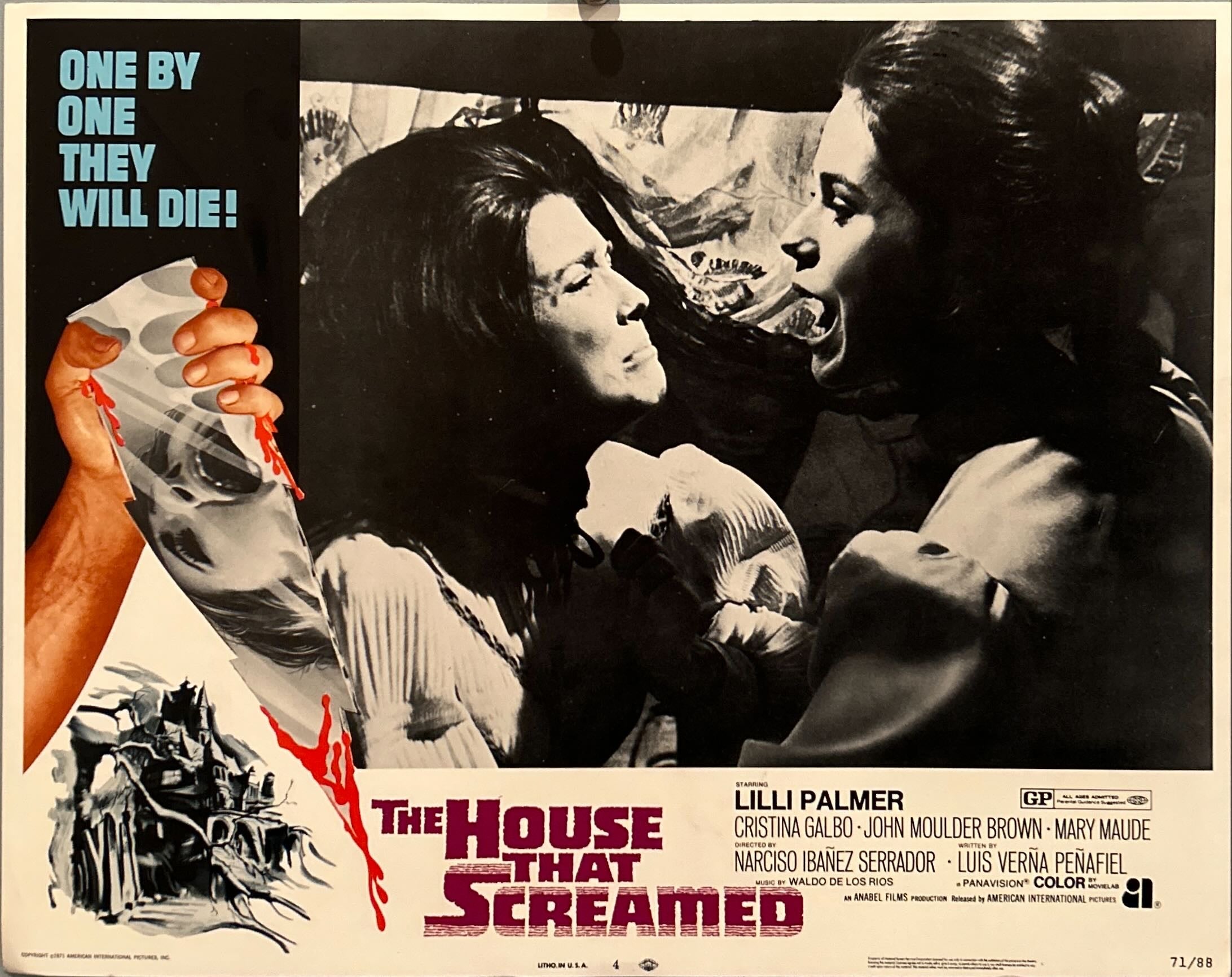 House that Screamed (1971) 8x Lobby Cards