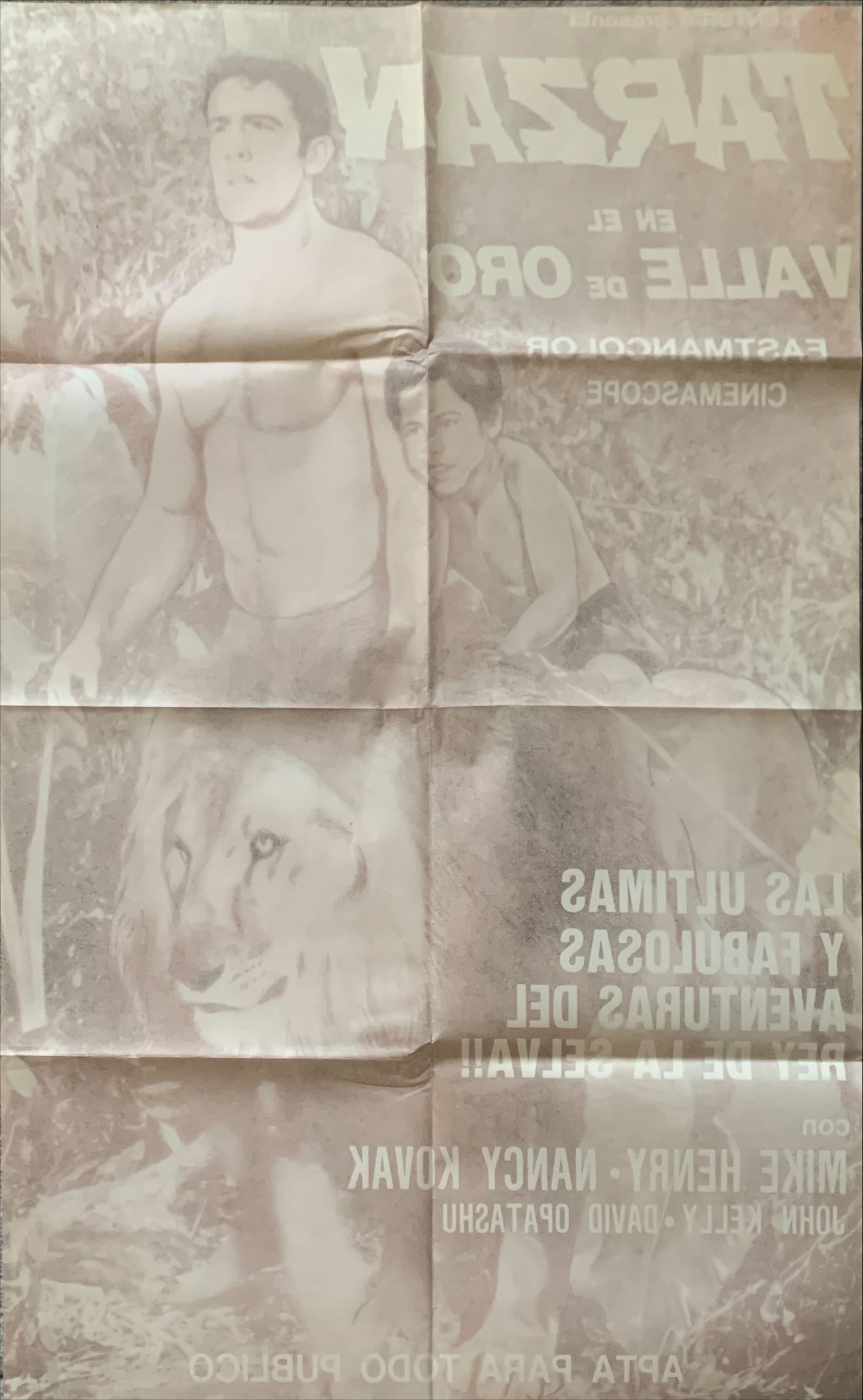 Tarzan in the Valley of Gold, Argentine original movie poster 1966