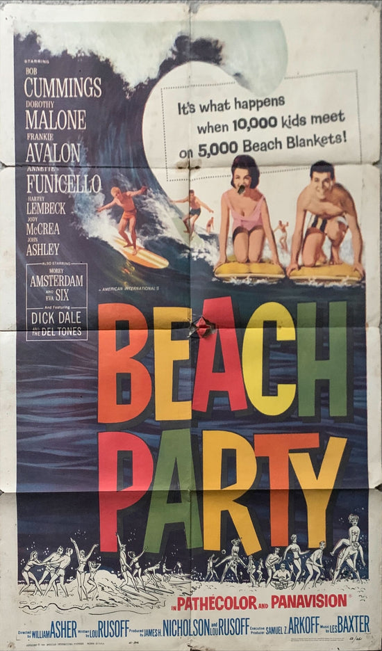 BEACH PARTY 1SH 1963 FRANKIE AVALON & ANNETTE FUNICELLO