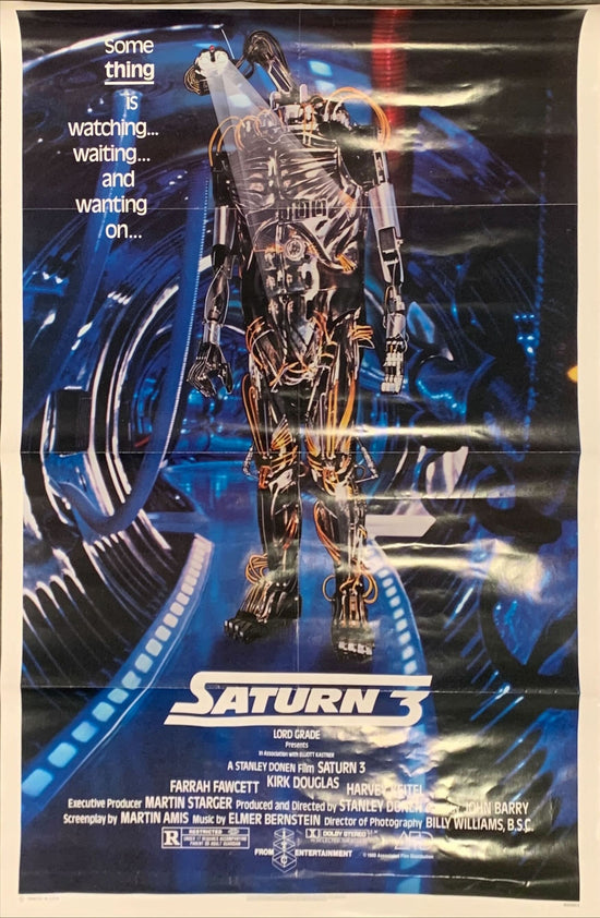 Saturn 3, 1sh 1980 Kirk Douglas, Farrah Fawcett, really cool robot image