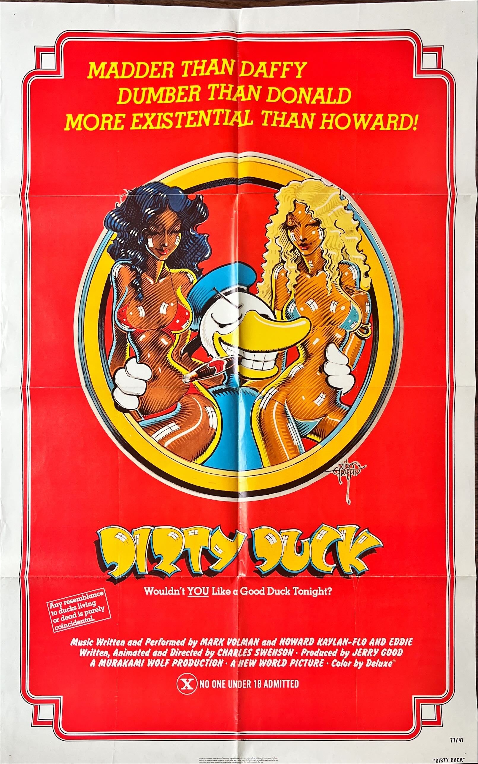 Dirty duck ￼ R1977 Dirty Duck, the world's only X rated comedy cartoon musical