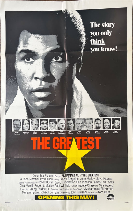 The greatest, advance 1sh 1977 boxer Muhammad Ali, Ernest Borgnine, top cast, different