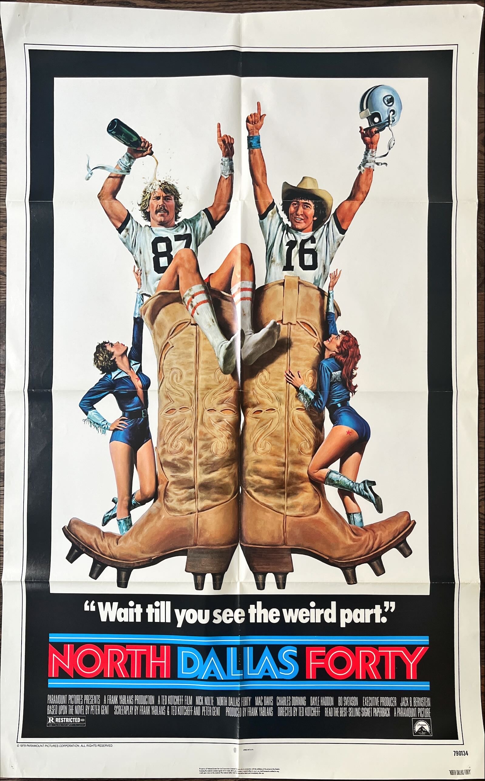 North Dallas forty 1sh 1979 Nick Nolte, great Texas football art by Morgan Kane