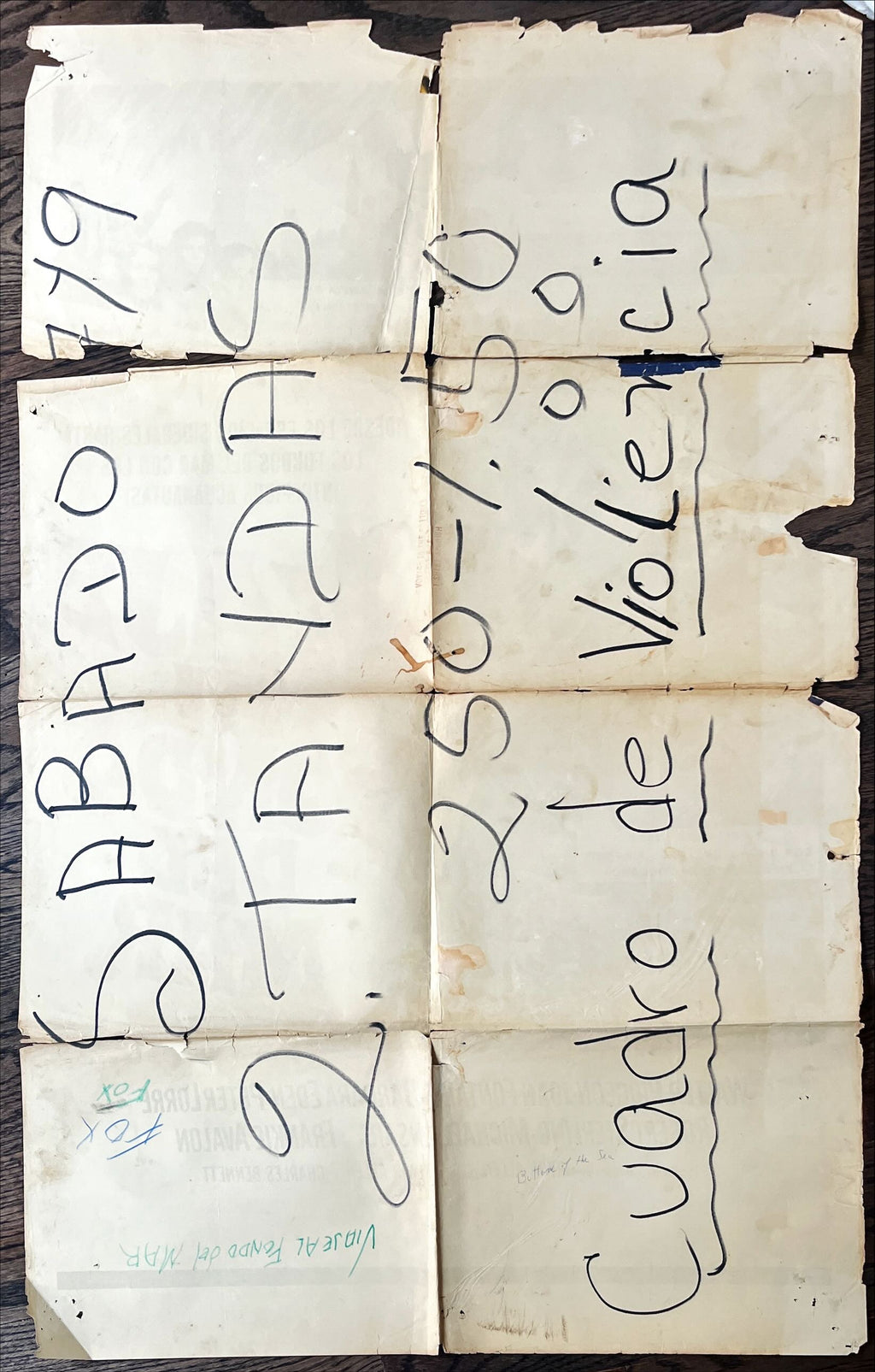 Voyage to the bottom of the sea, Spanish 1sh 1961 fantasy sci-fi art of scuba divers & monster