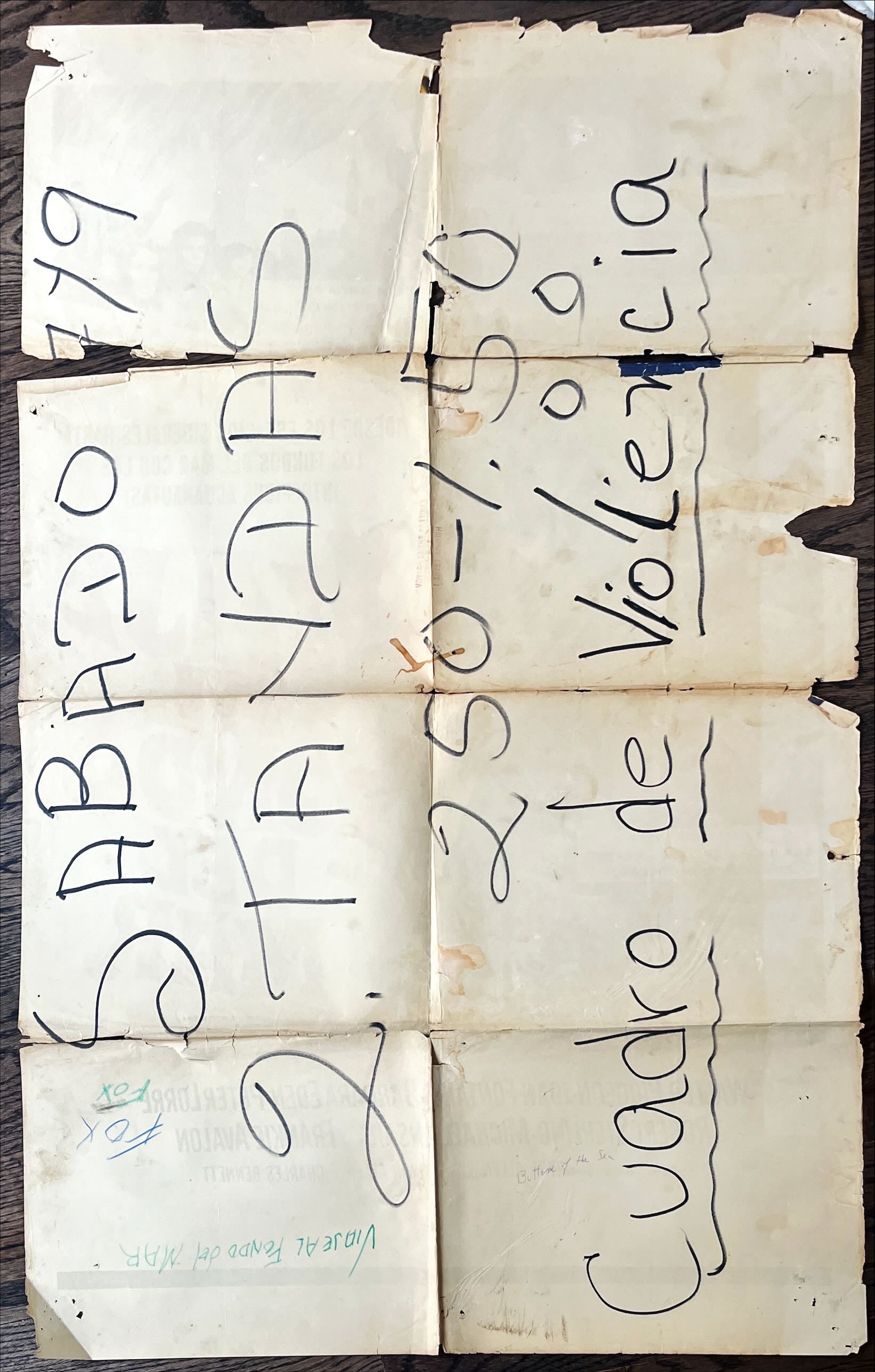 Voyage to the bottom of the sea, Spanish 1sh 1961 fantasy sci-fi art of scuba divers & monster