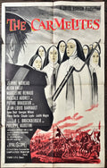 The carmelites 1sh '60 art of Catholic nuns Jeanne Moreau & Alida Valli facing soldier