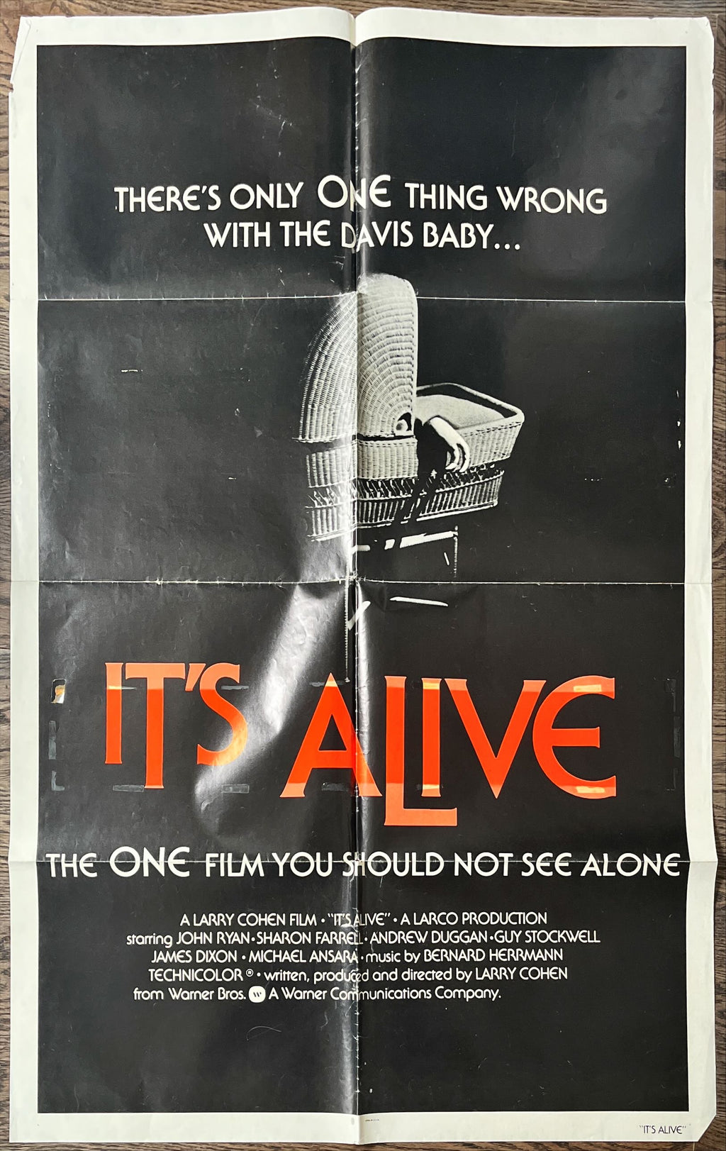 It’s alive, int'l 1sh R1976 Larry Cohen, classic creepy baby carriage image
