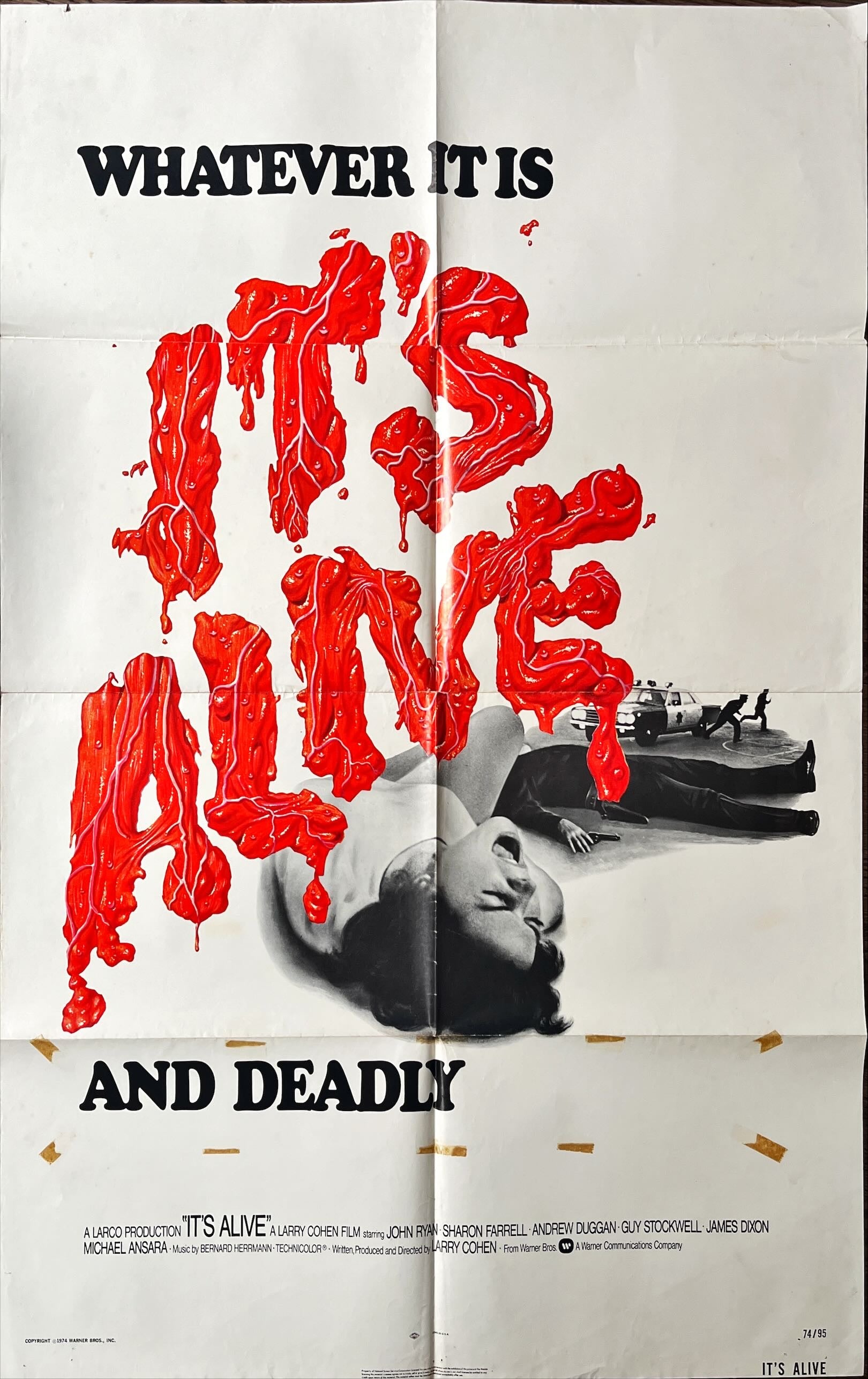 It’s alive, int'l 1sh 1974 Larry Cohen directed horror, cool bloody title