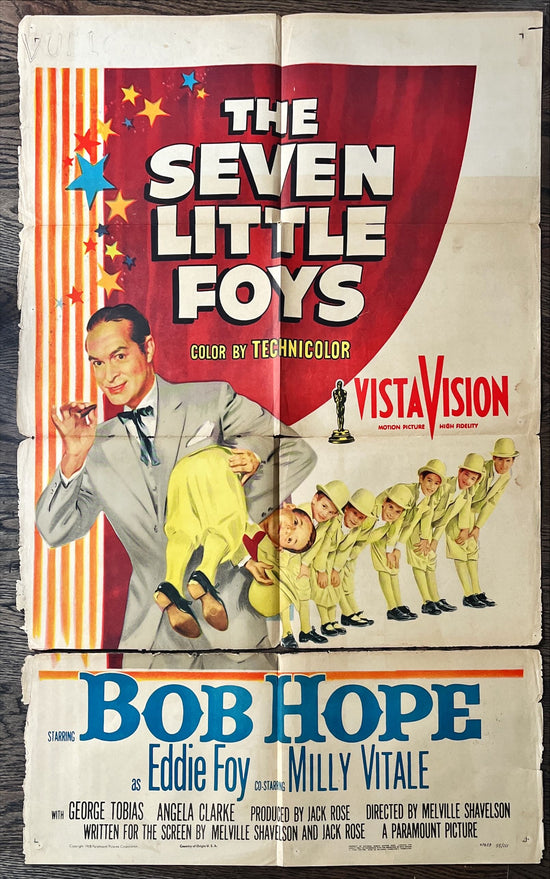 Seven little Foys 1sh 1955 Bob Hope performing on stage with his seven kids in wacky outfits