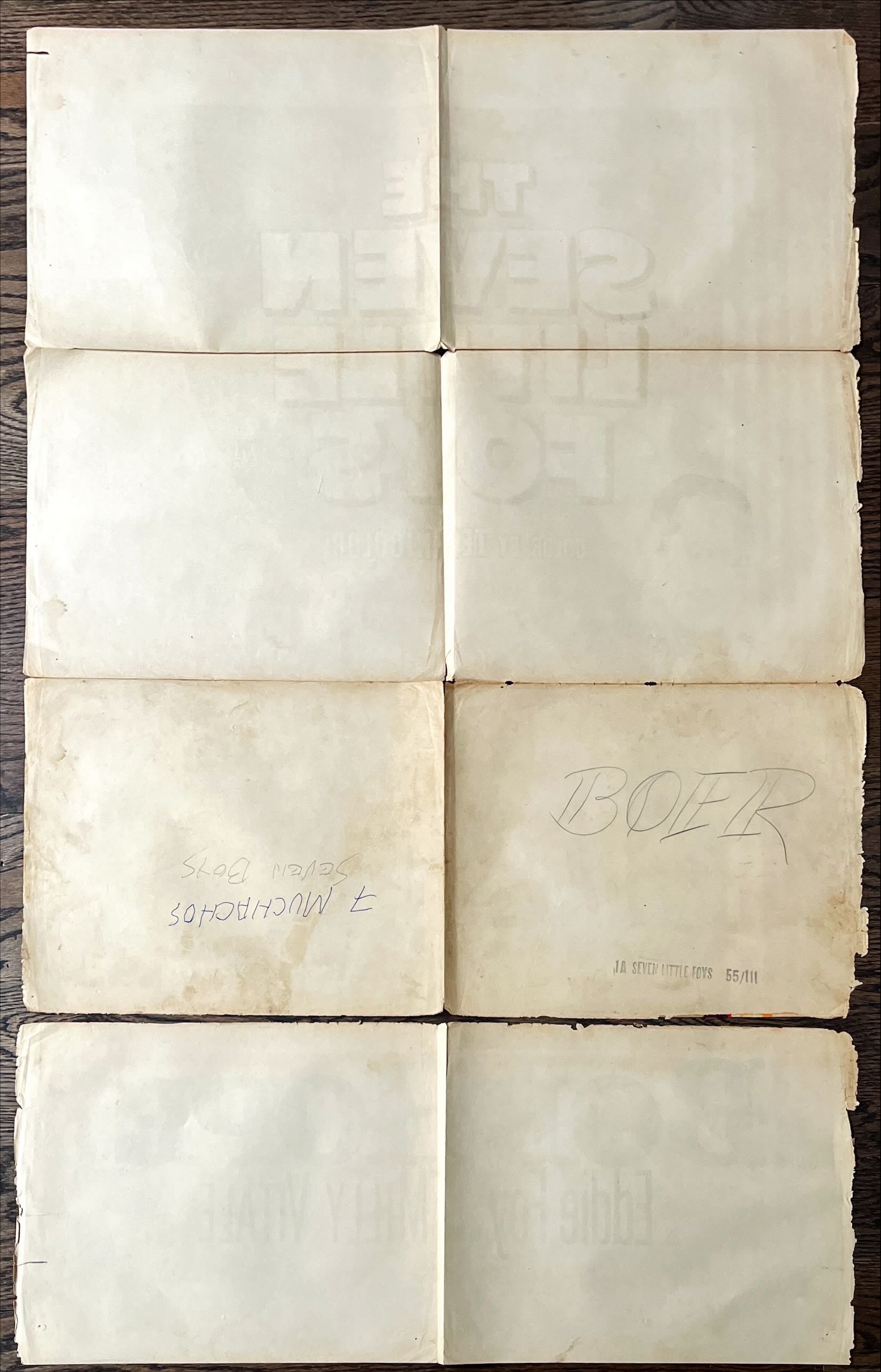 Seven little Foys 1sh 1955 Bob Hope performing on stage with his seven kids in wacky outfits