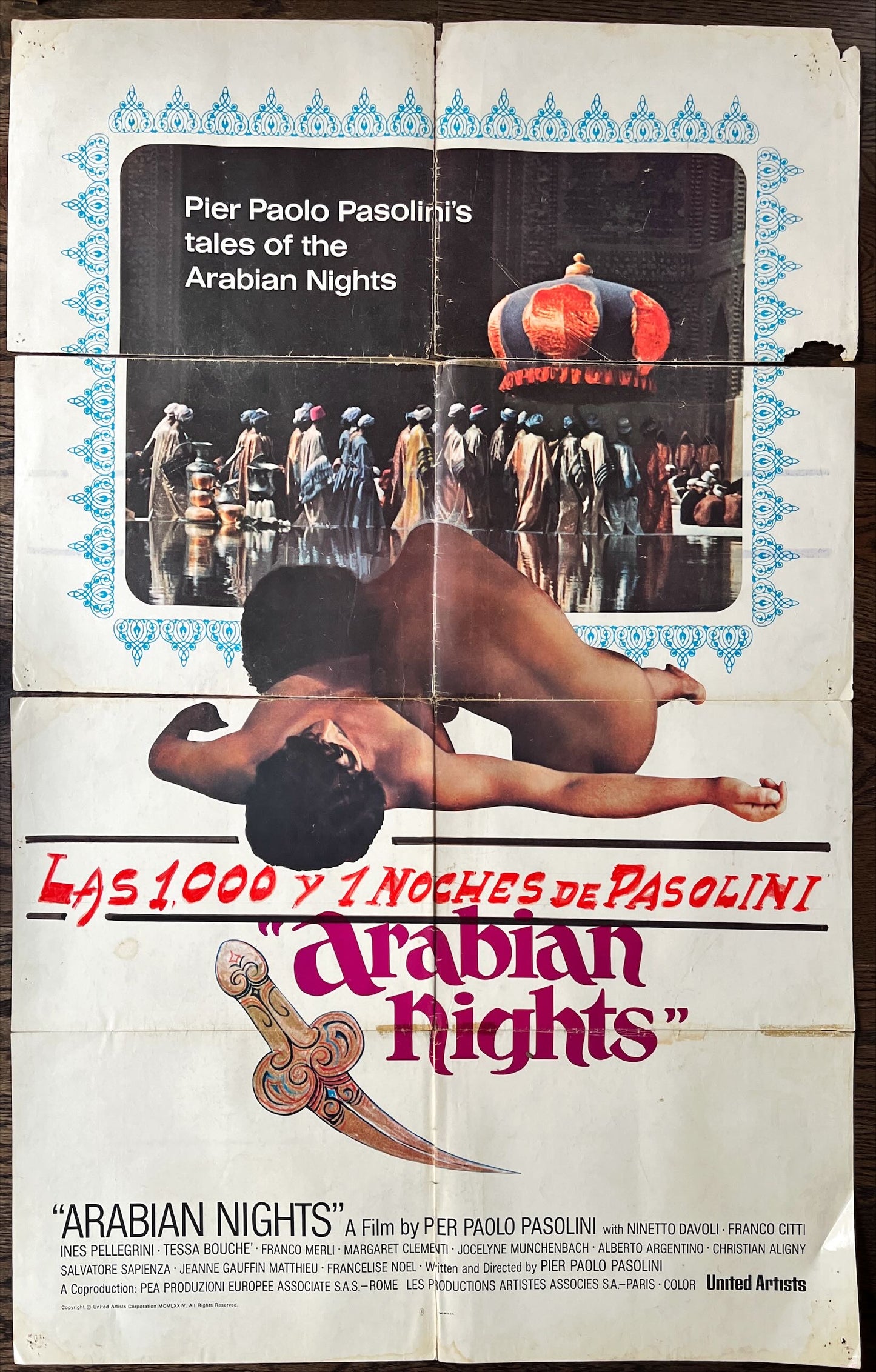 Arabian nights int'l 1sh 1974 Pier Paolo Pasolini's Il Fiore delle Mille e una Notte