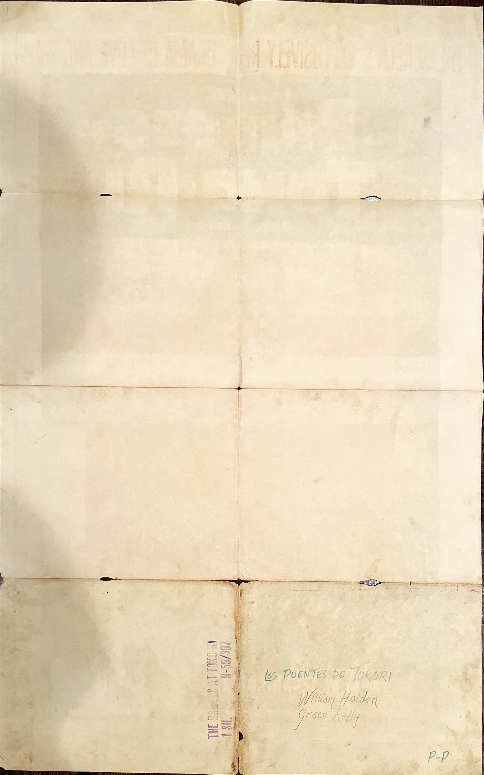 Bridges at Toko ri, 1sh R59 Grace Kelly, William Holden, Korean War, by James Michener