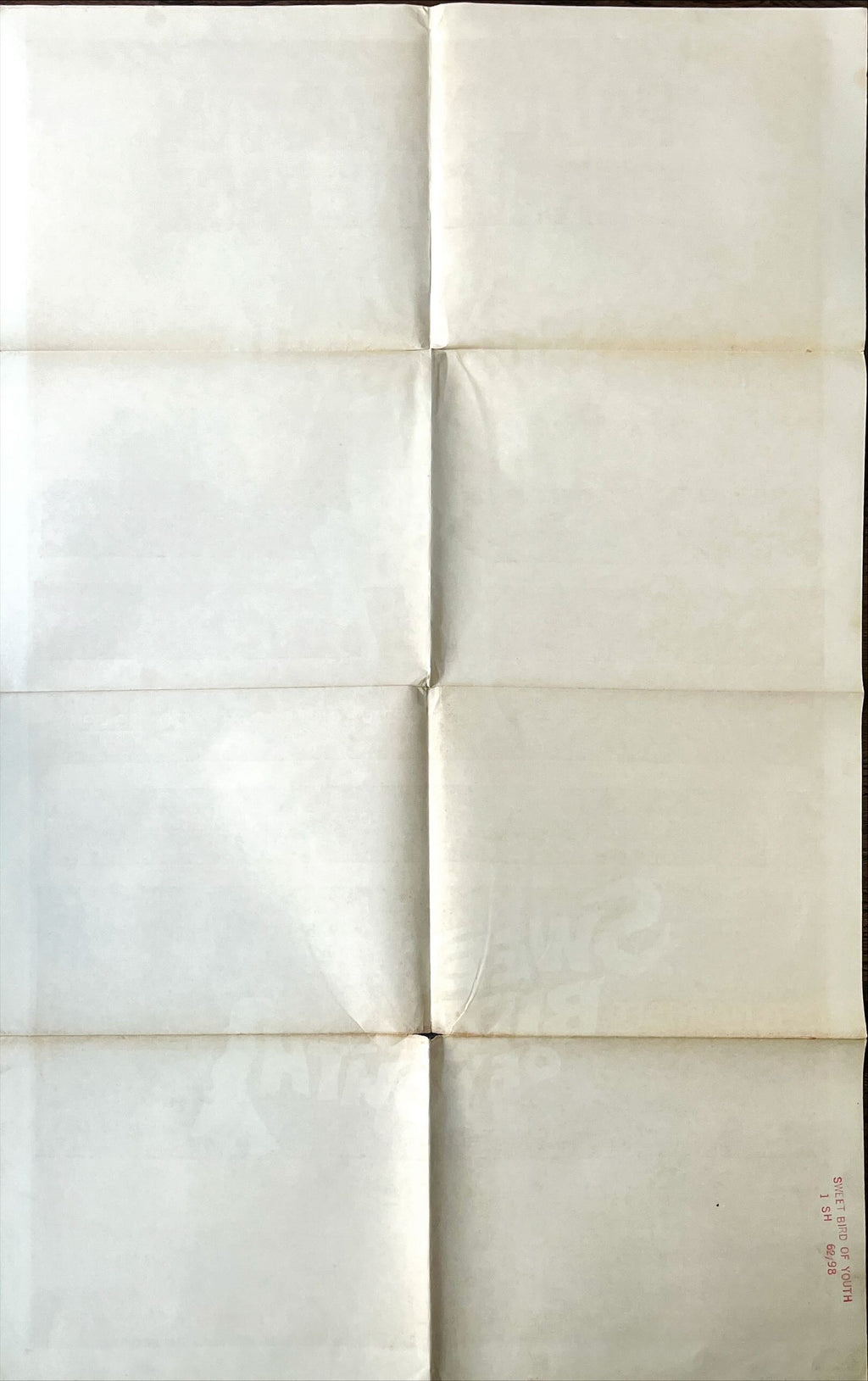 Sweet bird of youth 1sh 1962 Paul Newman, Geraldine Page, from Tennessee Williams' play