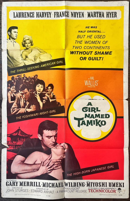 A girl named Tamiko, 1sh 1962 John Sturges, Laurence Harvey