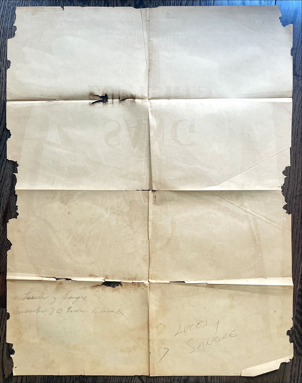 Sang et lumieres 31x23 French poster