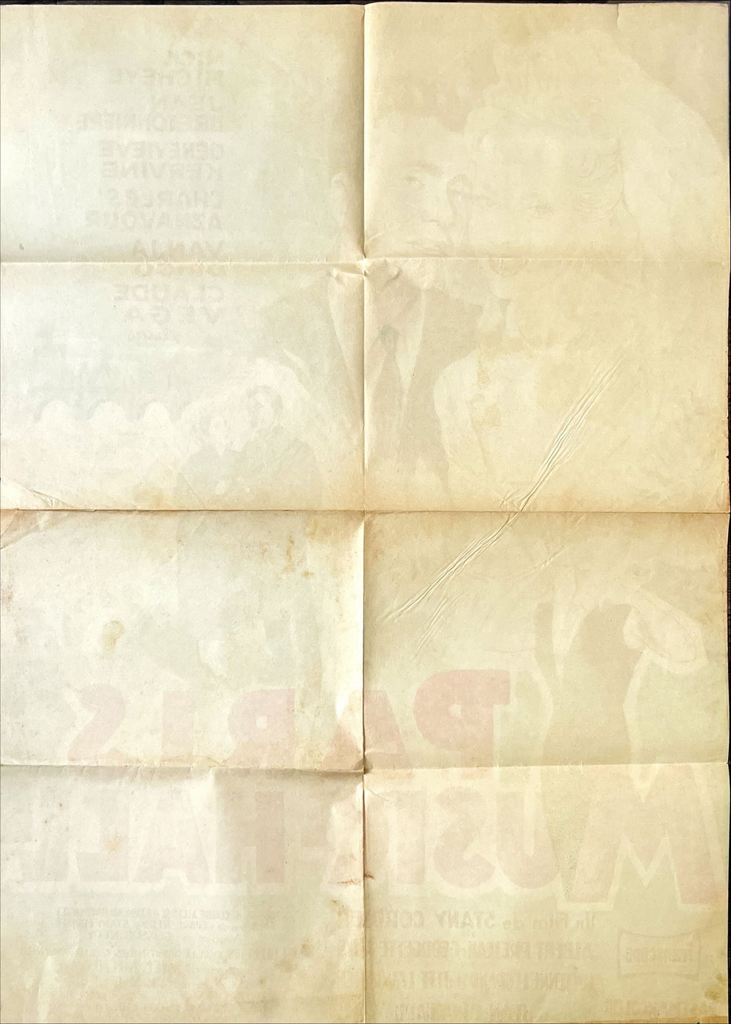 Paris, music Hall 31x23  French 23x32 '57 Mick Micheyl, Jean Bretonniere, colorful romantic art