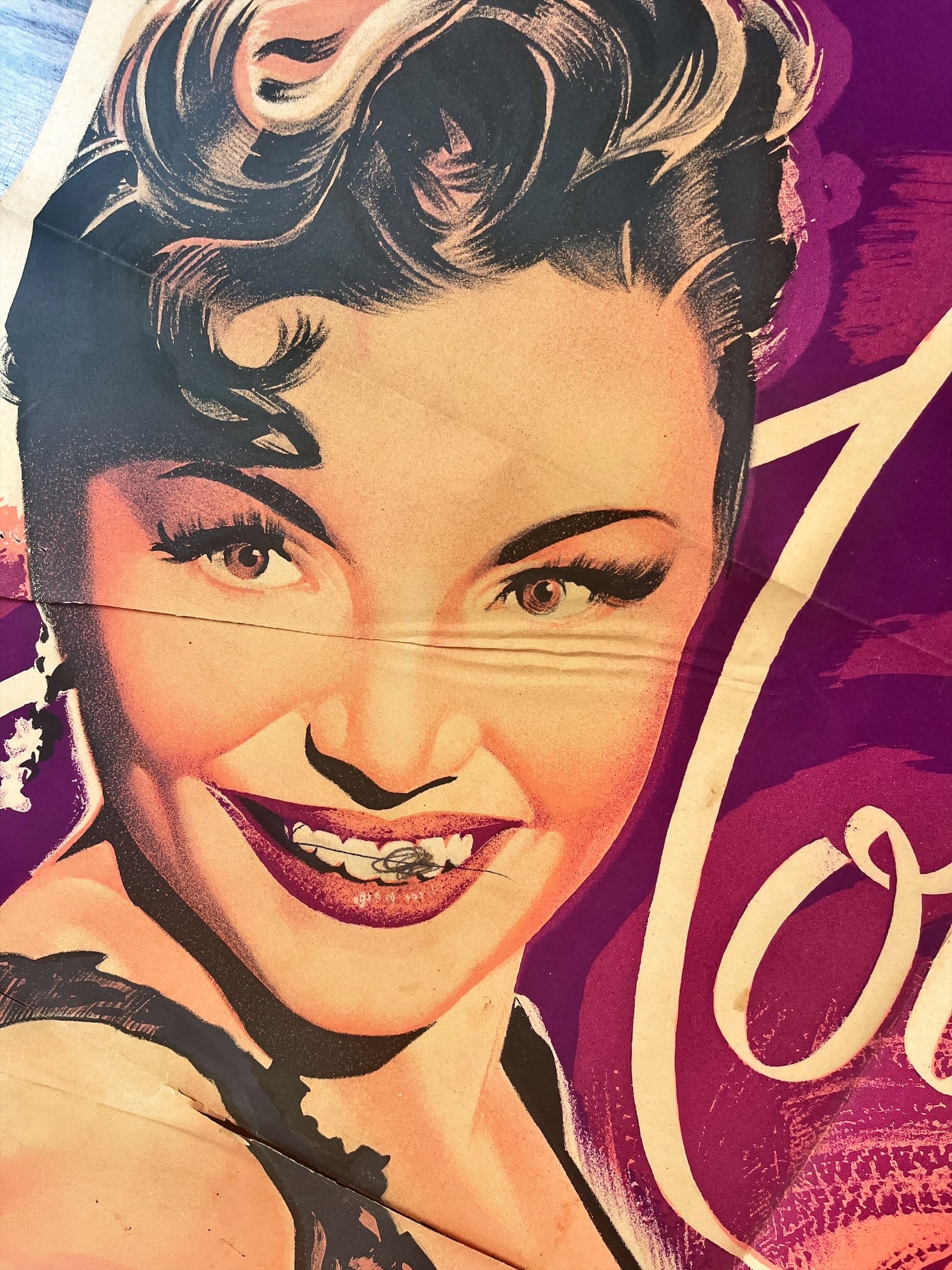 Tourbillon French 24x32 1954 art of sexy Monique Aissata, Raymond Cordy