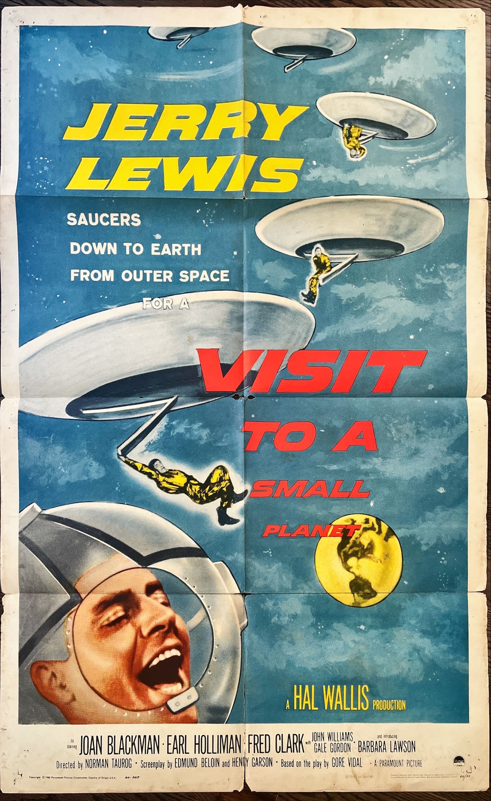 Visit to a small planet 1sh 1960 wacky alien Jerry Lewis saucers down to Earth from space