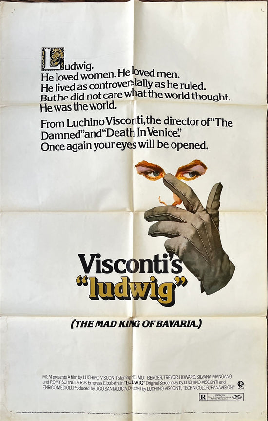 Ludwig 1sh 1973 Luchino Visconti, artwork of Helmut Berger as the Mad King of Bavaria