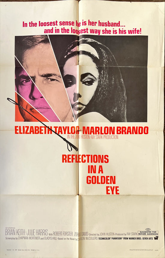 Reflections in a golden eye 1sh 1967 John Huston, Liz Taylor, Brando & Keith