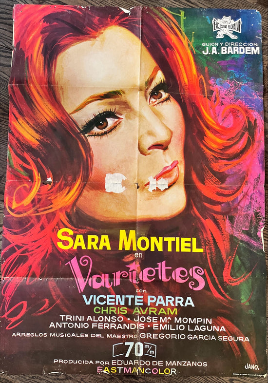 Varietes, Spanish movie poster, Sara Montiel