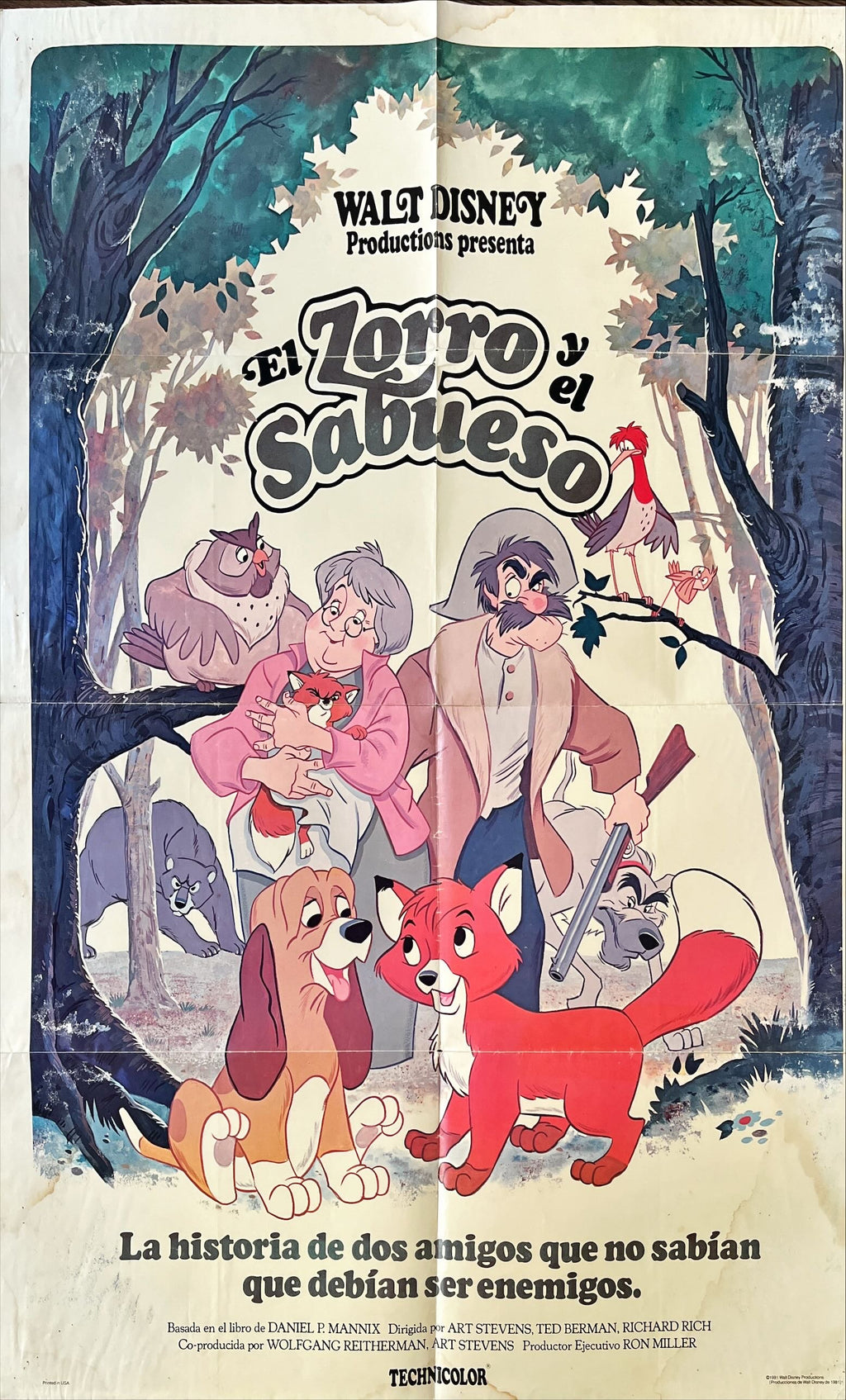 The fox and the hound Argentinean '81 2 friends who didn't know they were supposed to be enemies