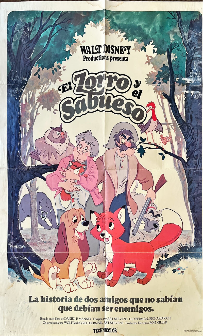 The fox and the hound Argentinean '81 2 friends who didn't know they were supposed to be enemies