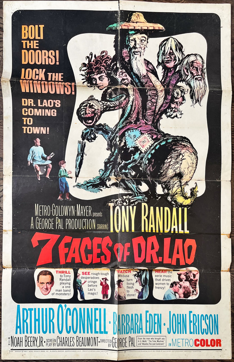 Seven faces of Dr.Lao 1sh 1964 great art of Tony Randall's personalities by Joseph Smith