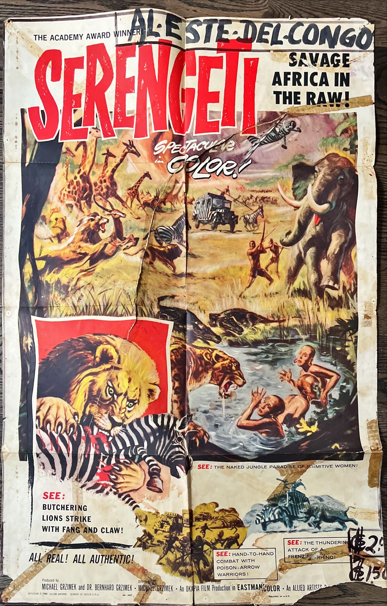 Serengeti, 1sh '60 savage Africa in the raw, art of natives & animals