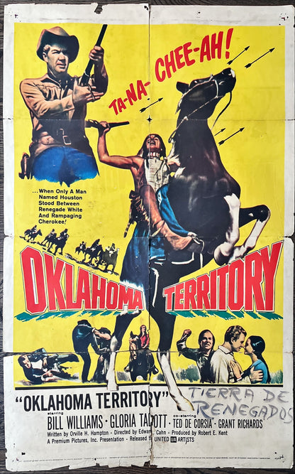 Oklahoma territory, 1sh '60 only Bill Williams could silence the Cherokee vengeance cry
