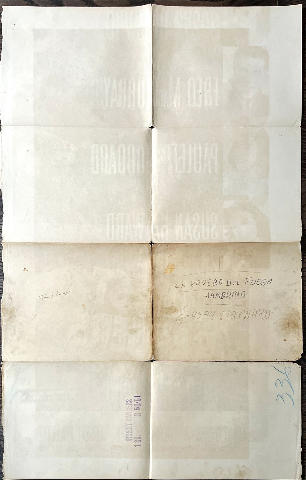 The forest Rangers, 1sh R58 Fred MacMurray, Paulette Goddard, Susan Hayward, parachuting art